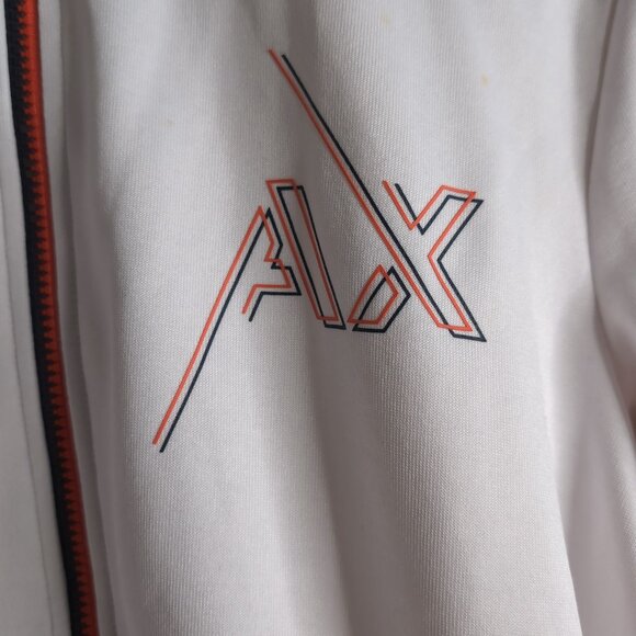 Armani Exchange Men's White/Red/Blue Full Zip Collared Jacket, Medium - Picture 4 of 8